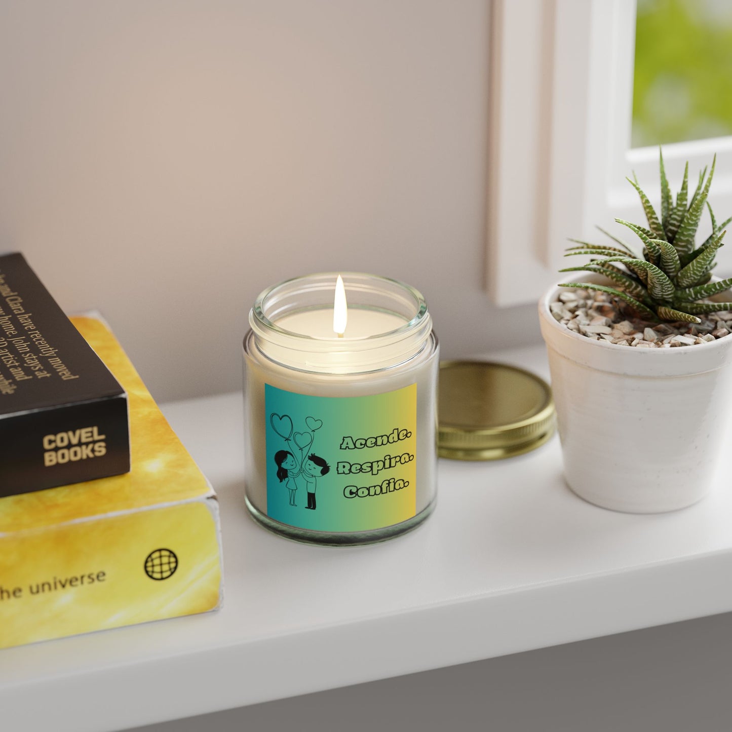 Vela Aromática “Acende. Respira. Confia.” – Essência 360