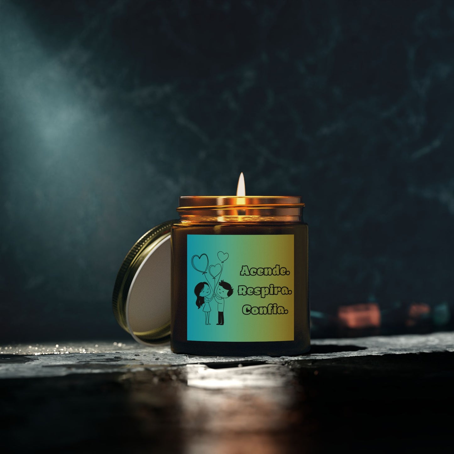 Vela Aromática “Acende. Respira. Confia.” – Essência 360