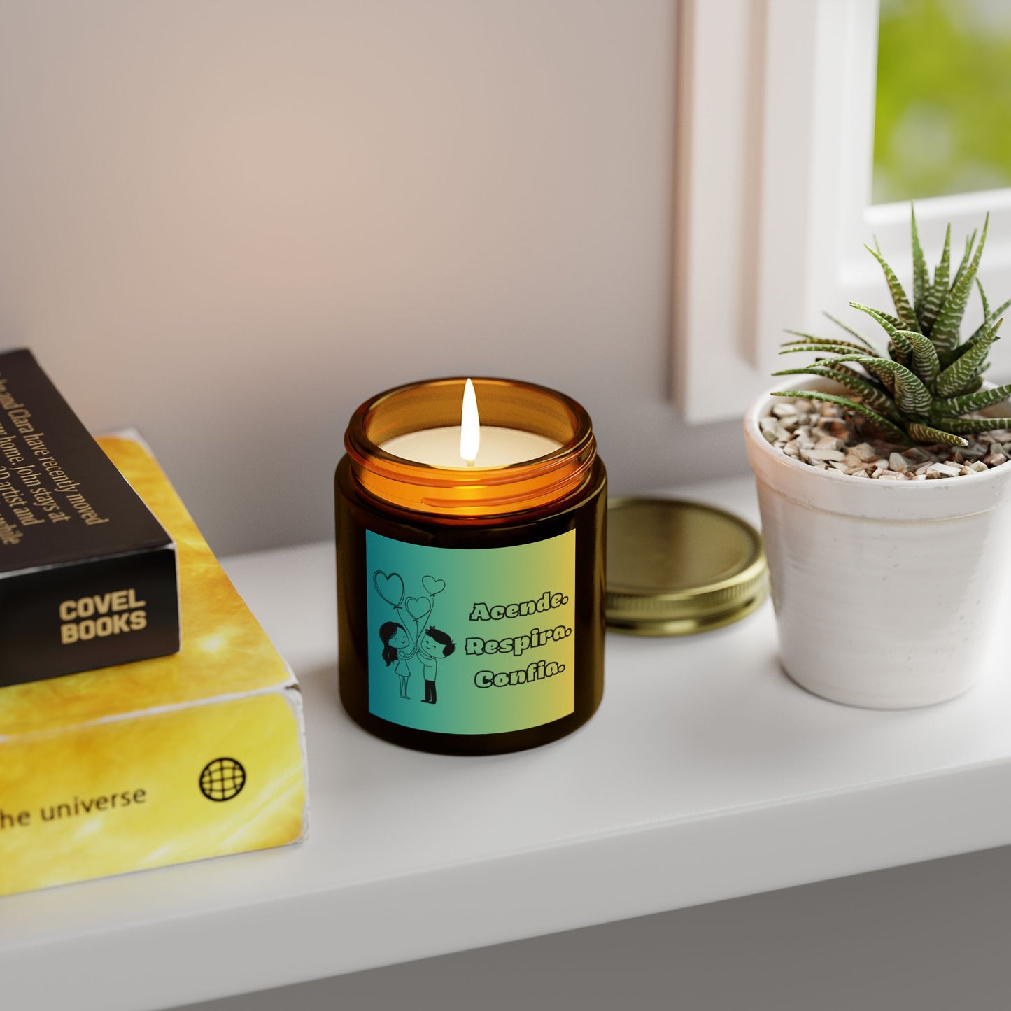 Vela Aromática “Acende. Respira. Confia.” – Essência 360